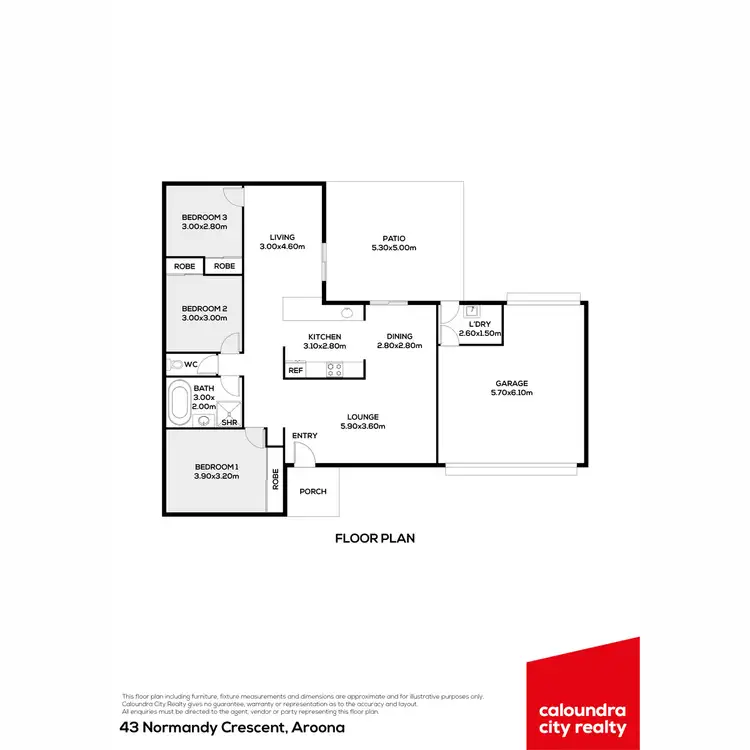 Floorplan of Homely house listing, 43 Normandy Crescent, Aroona QLD 4551