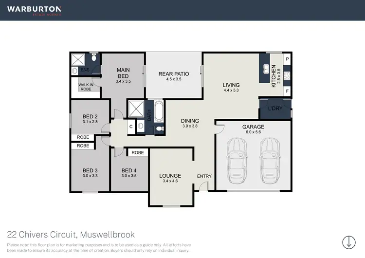 Floorplan of Homely house listing, 22 Chivers Circuit, Muswellbrook NSW 2333
