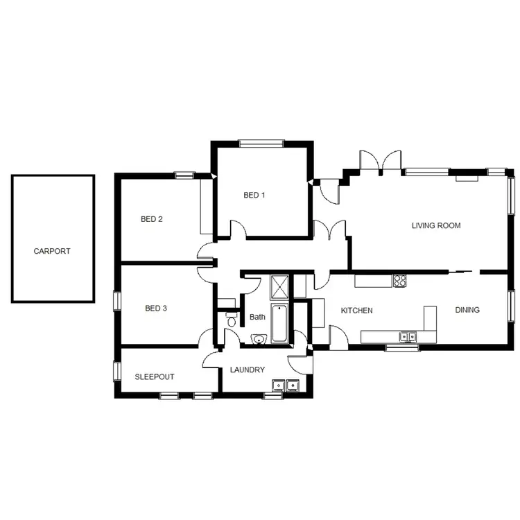 Floorplan of Homely house listing, 16 Eyre Highway, Port Augusta West SA 5700