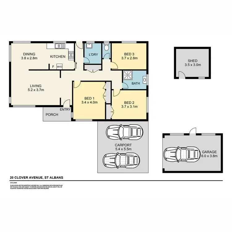 Floorplan of Homely house listing, 20 Clover Avenue, St Albans VIC 3021
