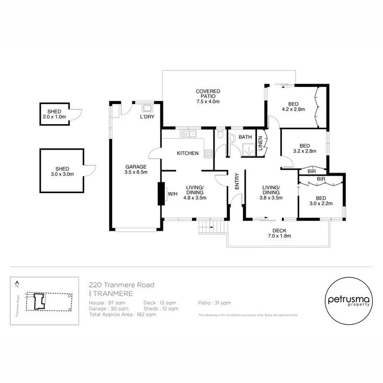 Floorplan of Homely house listing, 220 Tranmere Road, Tranmere TAS 7018