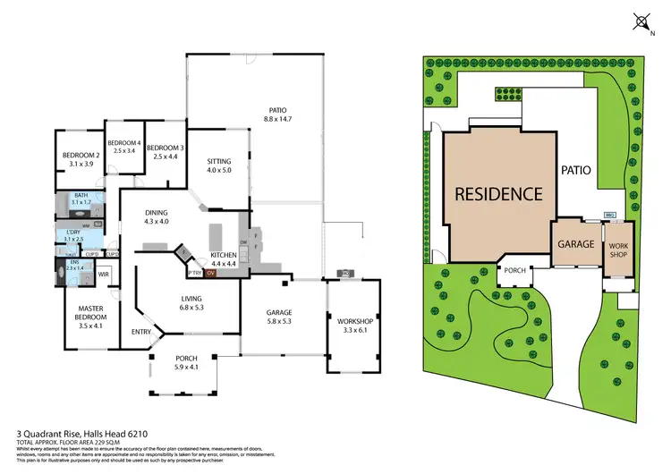 Floorplan of Homely house listing, 3 Quadrant Rise, Halls Head WA 6210