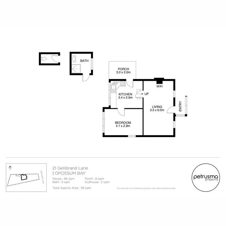 Floorplan of Homely house listing, 21 Gellibrand Lane, Opossum Bay TAS 7023