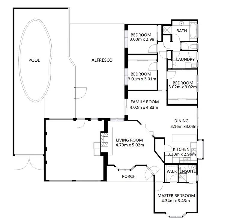 Floorplan of Homely house listing, 5 Player Court, Wodonga VIC 3690