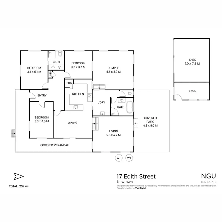 Floorplan of Homely house listing, 17 Edith Street, Newtown QLD 4350
