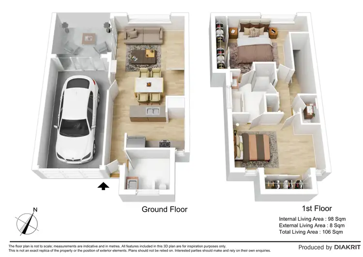 Floorplan of Homely townhouse listing, 116/71 Stanley Street, Brendale QLD 4500