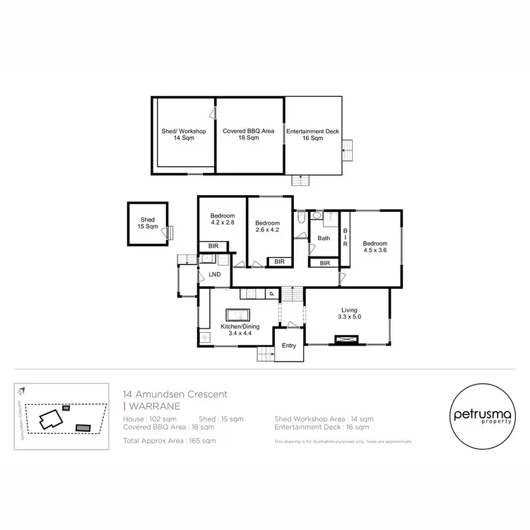 Floorplan of Homely house listing, 14 Amundsen Crescent, Warrane TAS 7018