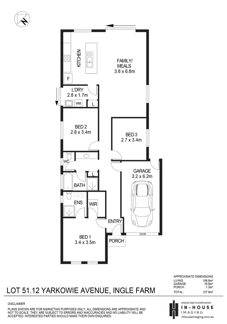 Floorplan of Homely house listing, 12 Yarcowie Avenue, Ingle Farm SA 5098