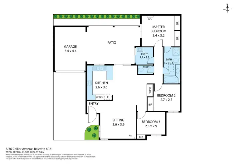 Floorplan of Homely house listing, 3/36 Collier Avenue, Balcatta WA 6021