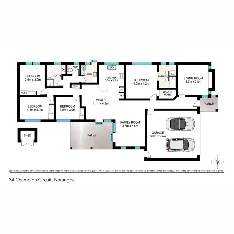Floorplan of Homely house listing, 34 Champion Circuit, Narangba QLD 4504