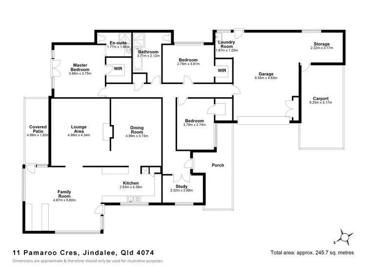 Floorplan of Homely house listing, 11 Pamaroo Crescent, Jindalee QLD 4074