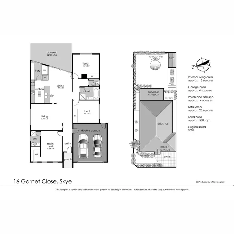 Floorplan of Homely house listing, 16 Garnet Close, Skye VIC 3977