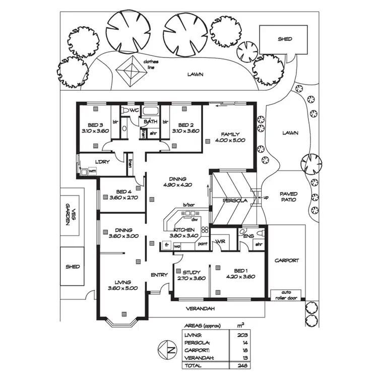 Floorplan of Homely house listing, 6 Davies Court, Wynn Vale SA 5127