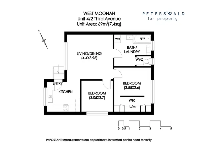 Floorplan of Homely unit listing, 4/2 Third Avenue, West Moonah TAS 7009