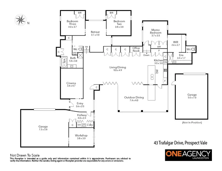 Floorplan of Homely house listing, 43 Trafalgar Drive, Prospect Vale TAS 7250