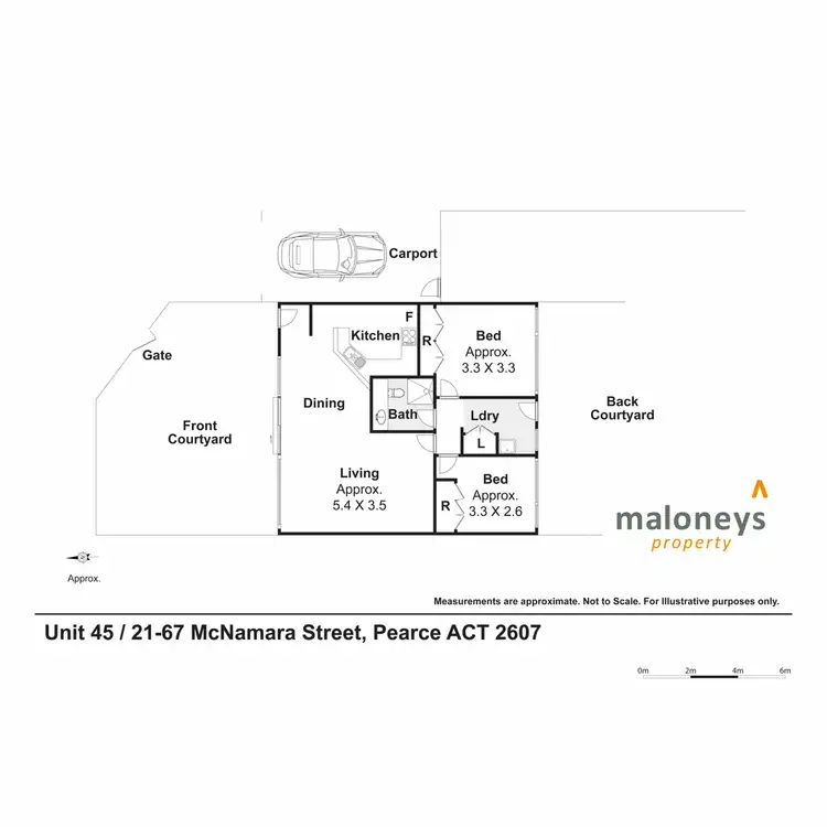 Floorplan of Homely townhouse listing, 45/21-67 McNamara Street, Pearce ACT 2607