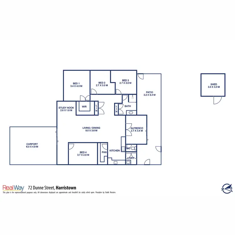 Floorplan of Homely house listing, 72 Dunne Street, Harristown QLD 4350