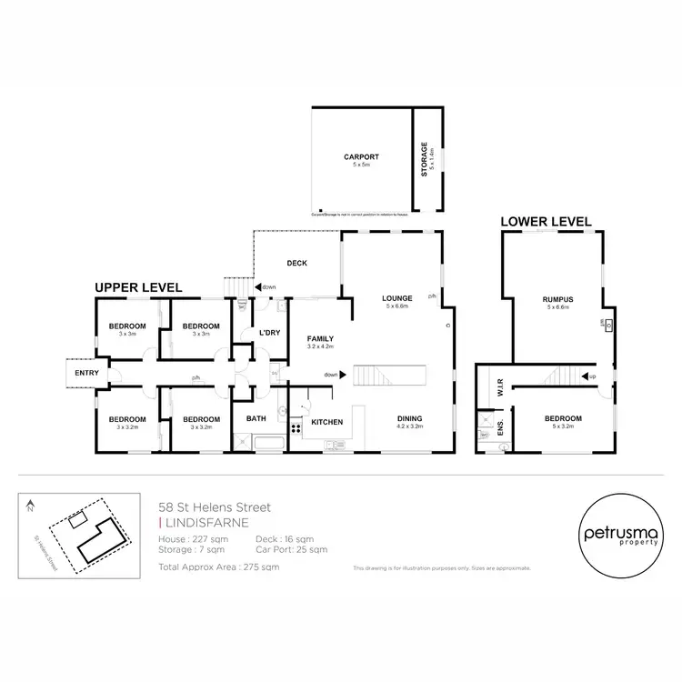 Floorplan of Homely house listing, 58 St Helens Street, Lindisfarne TAS 7015