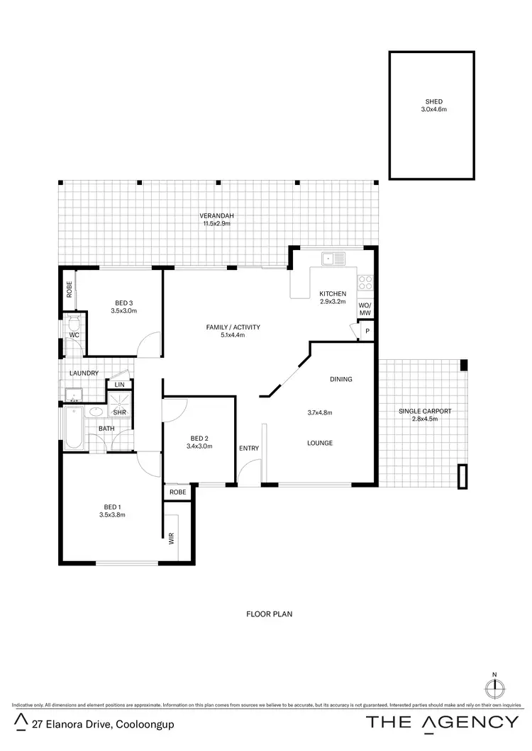 Floorplan of Homely house listing, 27 Elanora Drive, Cooloongup WA 6168