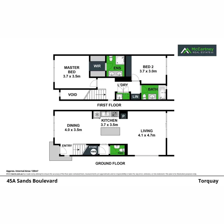 Floorplan of Homely townhouse listing, 45a Sands Boulevard, Torquay VIC 3228