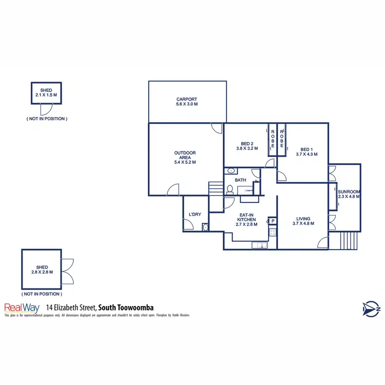Floorplan of Homely house listing, 14 Elizabeth Street, South Toowoomba QLD 4350