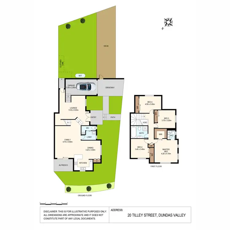 Floorplan of Homely semi-detached listing, 20 Tilley Street, Dundas Valley NSW 2117