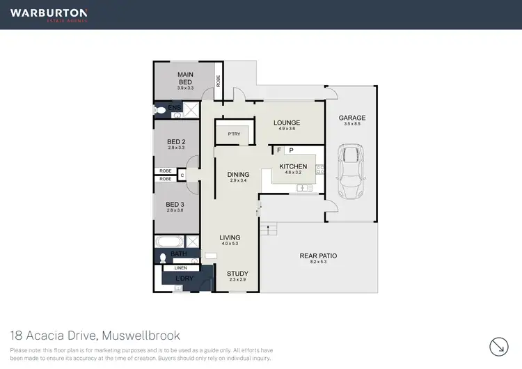 Floorplan of Homely house listing, 18 Acacia Drive, Muswellbrook NSW 2333