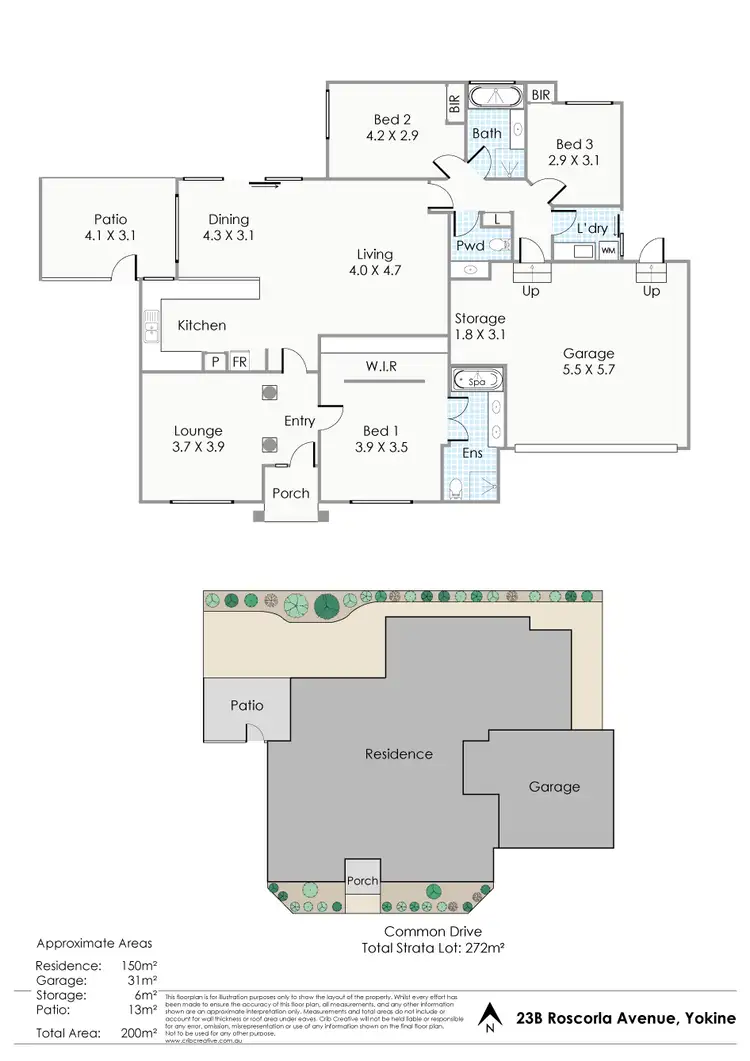 Floorplan of Homely house listing, 23B Roscorla Avenue, Yokine WA 6060