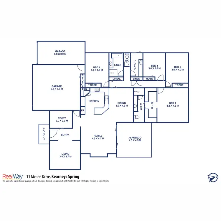 Floorplan of Homely house listing, 11 Mcgee Drive, Kearneys Spring QLD 4350