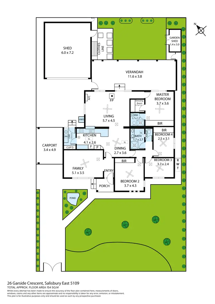 Floorplan of Homely house listing, 26 Garside Crescent, Salisbury East SA 5109