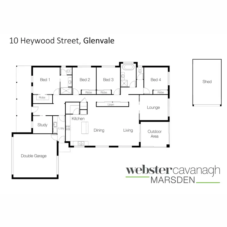 Floorplan of Homely house listing, 10 Heywood Street, Glenvale QLD 4350