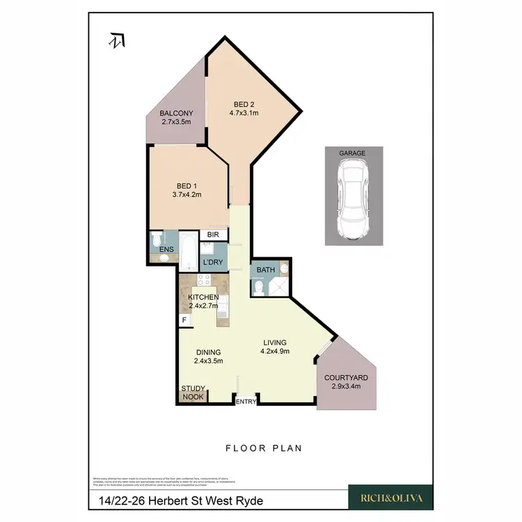 Floorplan of Homely unit listing, 14/22 Herbert Street, West Ryde NSW 2114