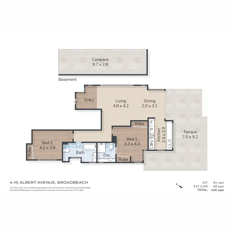 Floorplan of Homely apartment listing, 2/6 Albert Avenue, Broadbeach QLD 4218
