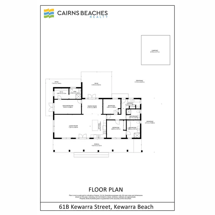 Floorplan of Homely house listing, 61B Kewarra Street, Kewarra Beach QLD 4879