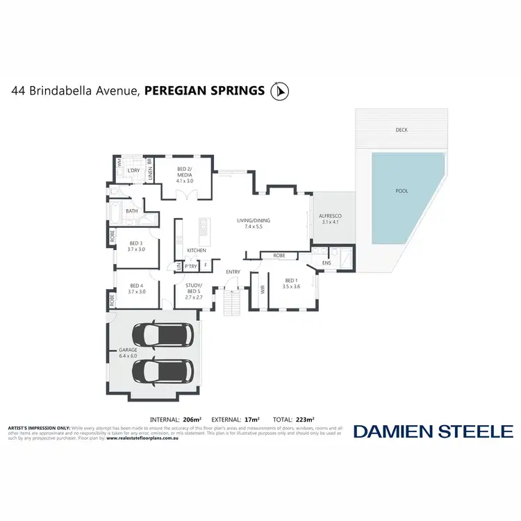 Floorplan of Homely house listing, 44 Brindabella, Peregian Springs QLD 4573