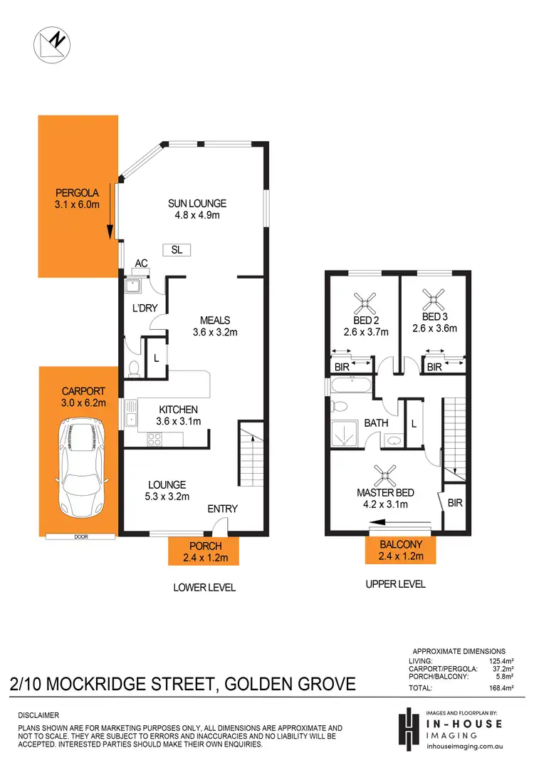 Floorplan of Homely townhouse listing, 2/10 Mockridge Street, Golden Grove SA 5125