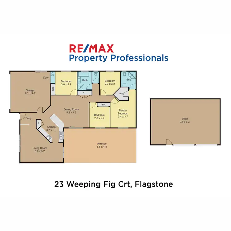 Floorplan of Homely house listing, 23 Weeping Fig Court, Flagstone QLD 4280