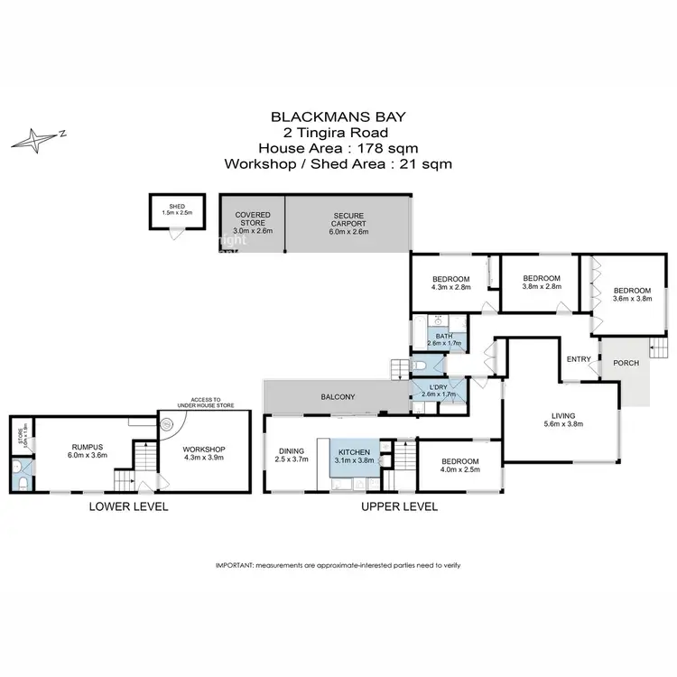 Floorplan of Homely house listing, 2 Tingira Road, Blackmans Bay TAS 7052