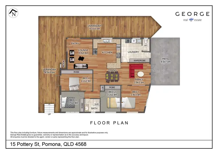 Floorplan of Homely house listing, 15 Pottery Street, Pomona QLD 4568
