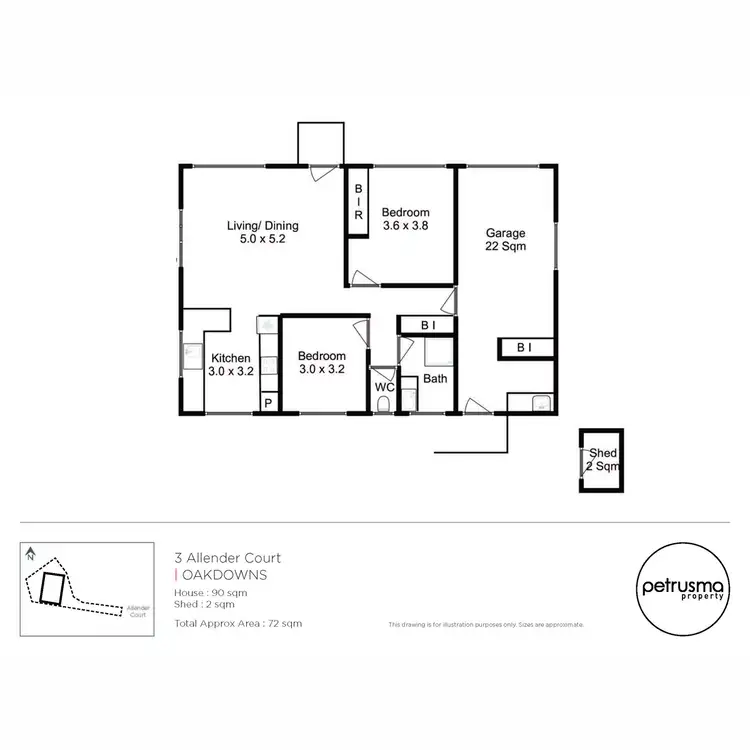 Floorplan of Homely house listing, 3 Allender Court, Oakdowns TAS 7019