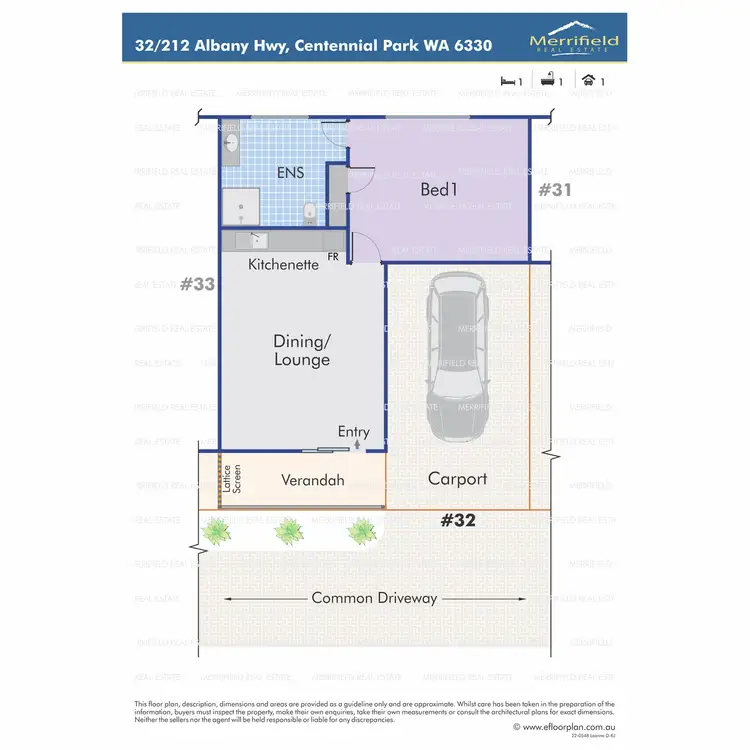 Floorplan of Homely unit listing, 32/212 Albany Highway, Centennial Park WA 6330