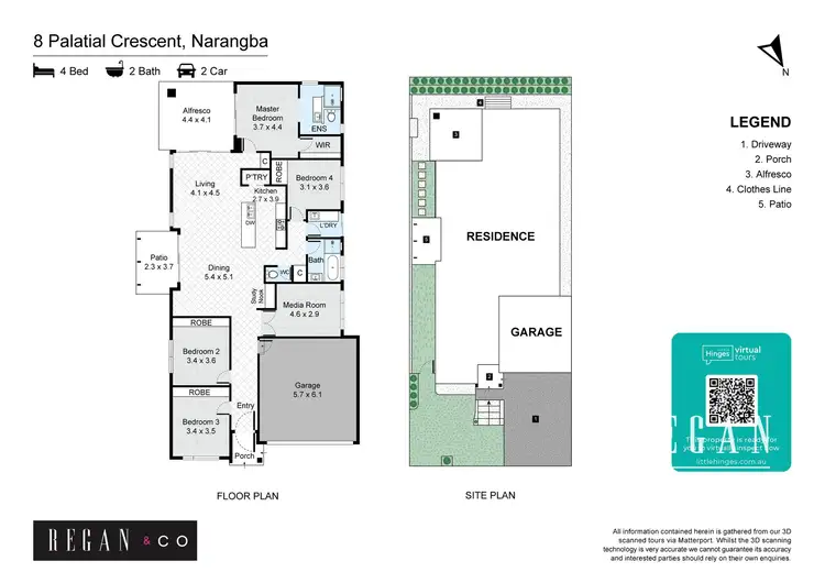 Floorplan of Homely house listing, 8 Palatial Crescent, Narangba QLD 4504
