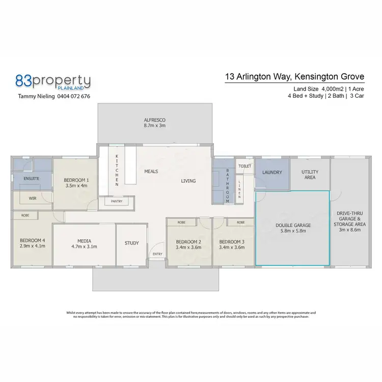 Floorplan of Homely house listing, 13 Arlington Way, Kensington Grove QLD 4341