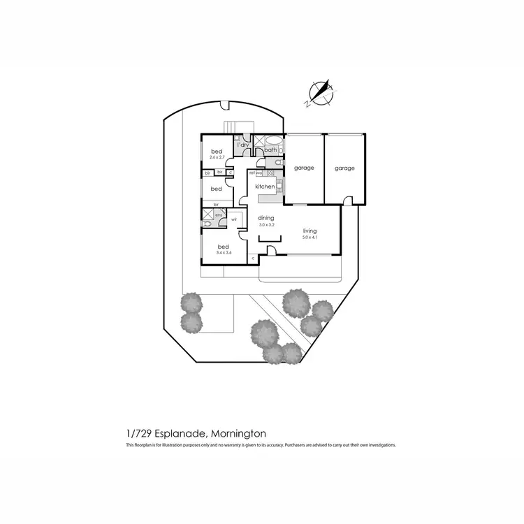 Floorplan of Homely unit listing, 1/729 Esplanade, Mornington VIC 3931