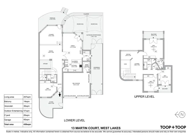 Floorplan of Homely house listing, 13 Martin Court, West Lakes SA 5021