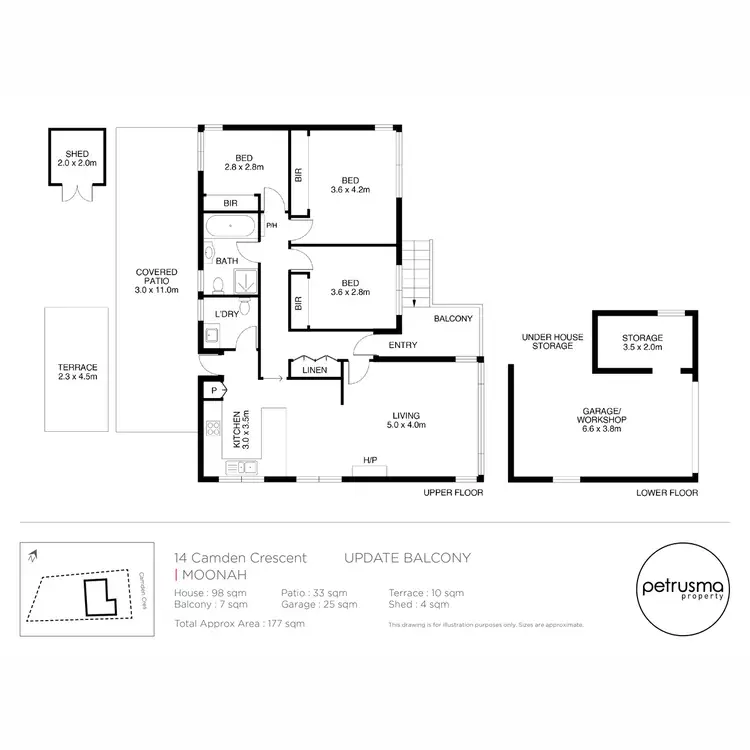 Floorplan of Homely house listing, 14 Camden Crescent, Moonah TAS 7009