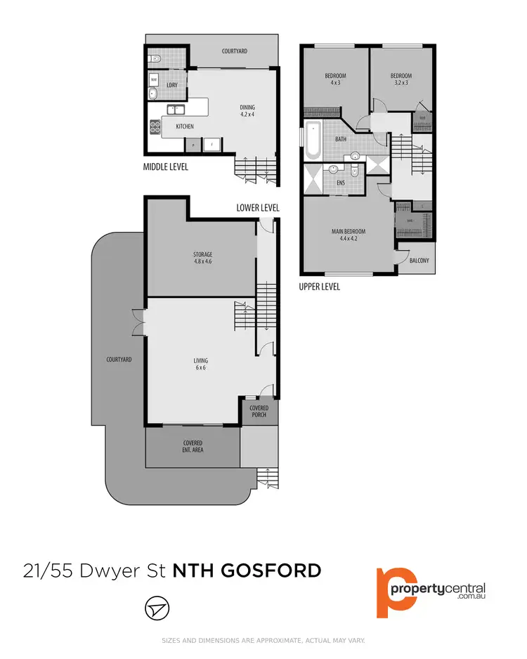 Floorplan of Homely townhouse listing, 21/55 Dwyer Street, North Gosford NSW 2250