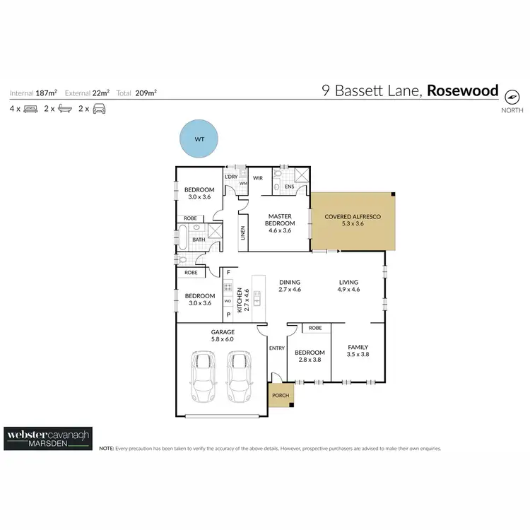 Floorplan of Homely house listing, 9 Bassett Lane, Rosewood QLD 4340