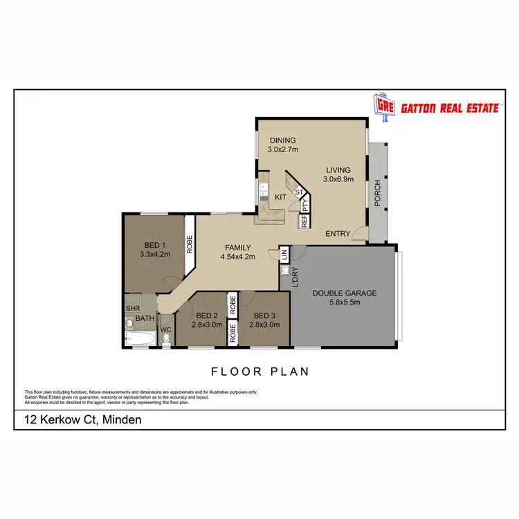 Floorplan of Homely house listing, 12 Kerkow Court, Minden QLD 4311