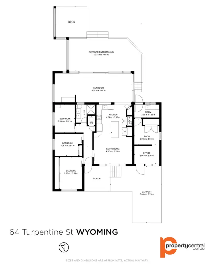 Floorplan of Homely house listing, 64 Turpentine Street, Wyoming NSW 2250